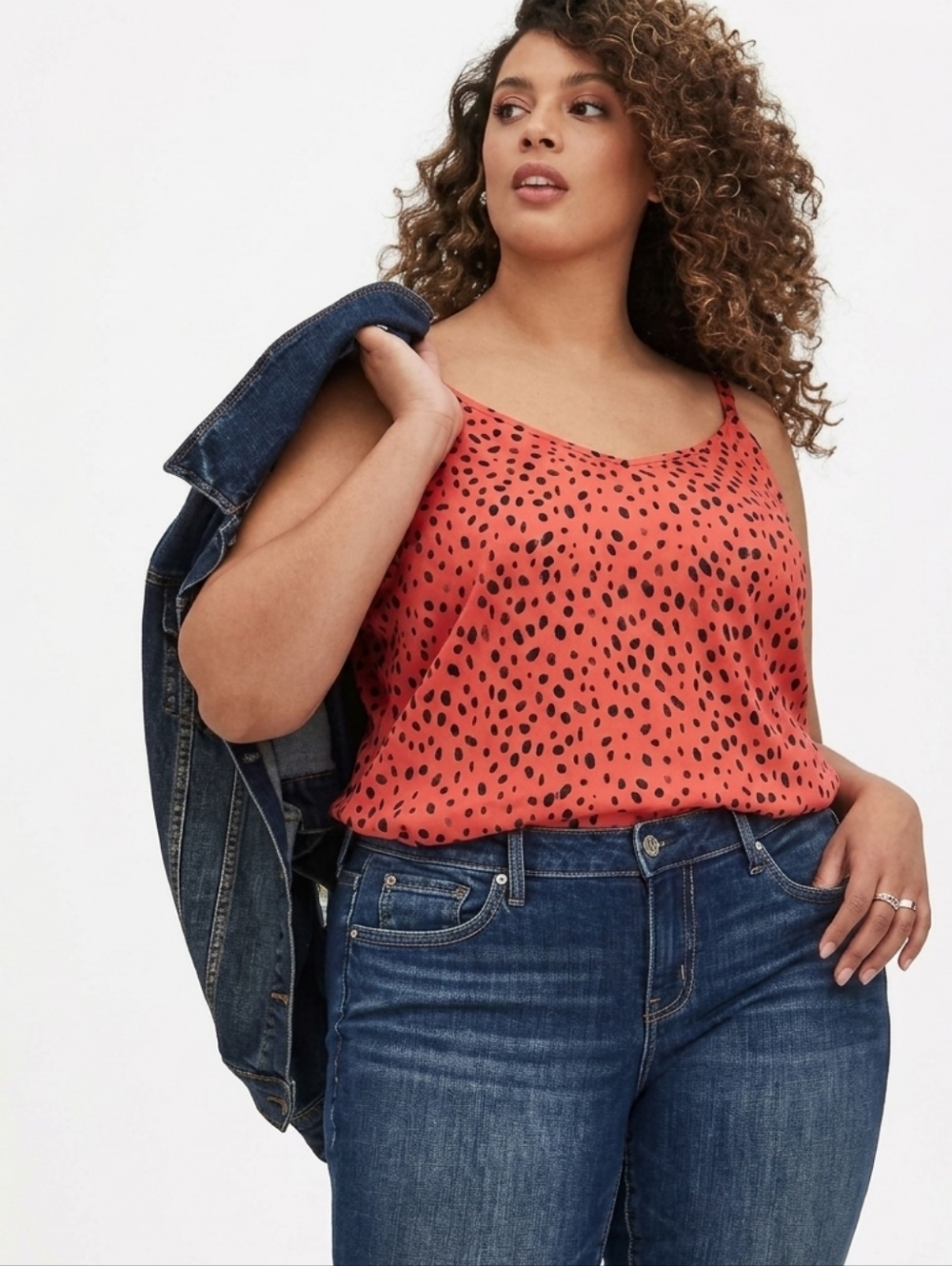 Torrid Ava Coral Dot Sl Stella Cami Tank - Size 4 / 4X - NWT